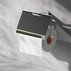 Держатель туалетной бумаги AM.PM X-Joy A84341400 с крышкой, хром