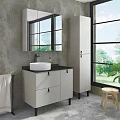 Тумба с раковиной Comforty Сорренто 90Н 00-00000821CF светло-серая, с антрацитовой столешницей