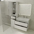 Тумба с раковиной Style Line Атлантика 90 антискрейч белый матовый