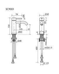 Смеситель для раковины Sancos Etna SC9001CH хром