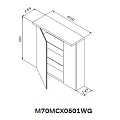 Зеркало-шкаф AM.PM Spirit M70MCX0601WG с подсветкой, белый глянец