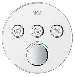 Термостатический смеситель Grohe Grohtherm SmartControl 29904LS0 для душа, хром / белый