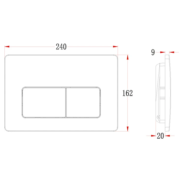Кнопка смыва Veconi Flush V5 FLV5-W белая глянцевая