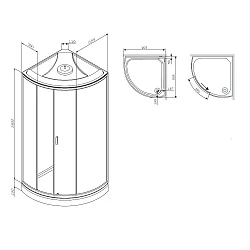 Душевая кабина AM.PM X-Joy 90х90см W88C-301-090WT64 профиль хром