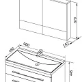 Мебель для ванной Aquanet Верона 90 287653 белый