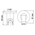 Шланговое подключение для душа Wasserkraft A022 с держателем, хром