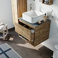 Мебель для ванной STWORKI Карлстад 60 дуб рустикальный, роверелла, с отверстием под смеситель