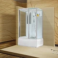 Душевая кабина Black & White Galaxy 120х90см G5508 5508120 профиль хром, стекло прозрачное