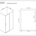 Душевой уголок Vincea Slim 120х90см VSR-2SL9012CLB-R профиль черный матовый, стекло прозрачное