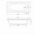 Акриловая ванна Cezares 160x70x42 PIAVE-160-70-42 белая глянцевая