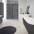 Акриловая ванна Cezares Slim 180x80 SLIM CORNER-180-80-60-L-NERO-SET черная матовая/белый глянец