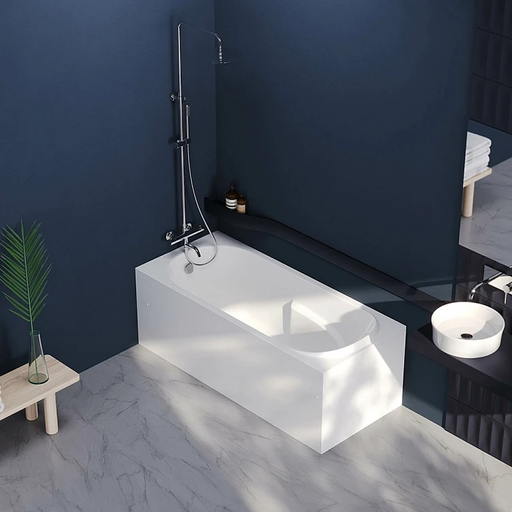 Акриловая ванна BERGES LUMBO 170x75 050003 белая глянцевая