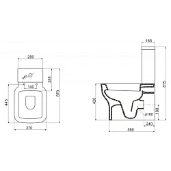 Унитаз-компакт BelBagno Vaso BB127CP с бачком BB127T и крышкой-сиденьем BB127SC белый глянец