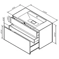 Тумба с раковиной AM.PM Inspire 2.0 100 элегантный серый