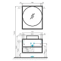 Тумба под раковину Aquaton Лофт Фабрик 80 1A242401LTDY0 дуб кантри