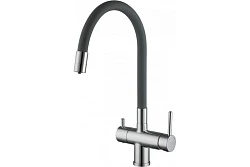 Смеситель для кухни Gappo G4398-30 серый / хром
