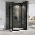 Душевой уголок ABBER Sonnenstrand 90x100см AG07090B-S100B профиль черный, стекло прозрачное
