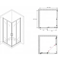 Душевой уголок ABBER Schwarzer Diamant AG02100B 100х100 см, черный матовый