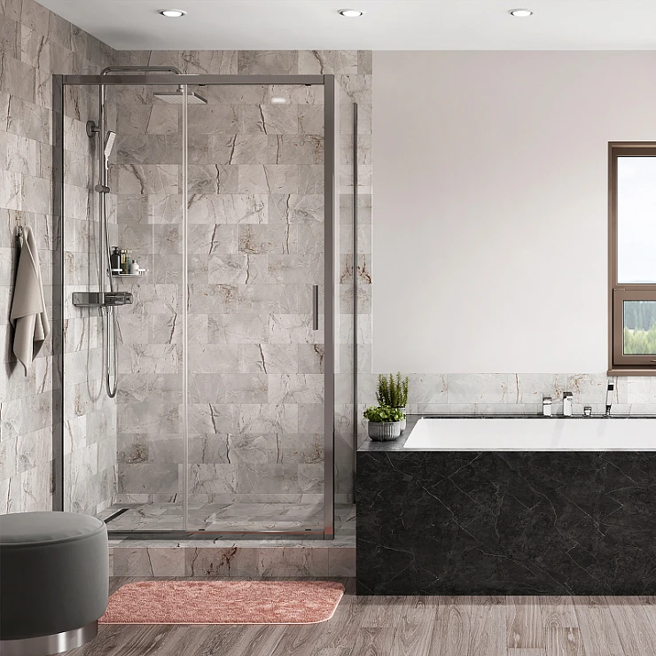 Душевой уголок Wasserkraft Main 110x80см 41S14 профиль хром, стекло прозрачное