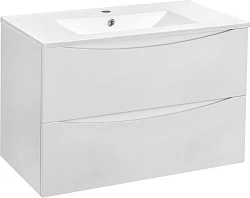 Тумба с раковиной Vincea Mia 80 белая глянцевая