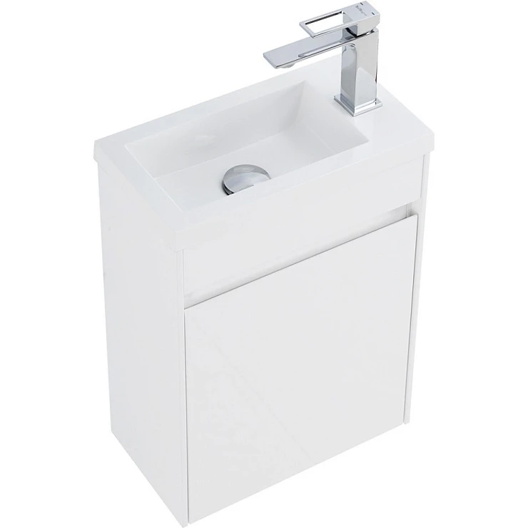Тумба с раковиной BelBagno Pietra Mini 40 L белая глянцевая