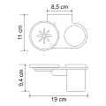 Стакан Wasserkraft Kammel K-8326 с мыльницей, хром