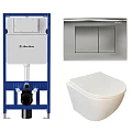 Комплект инсталляции Allen Brau Pneumatic 9.11100.20 с унитазом Comforty 103 и кнопкой хром