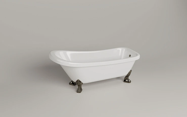 Ванна из искусственного камня ESSE SANTORINI 170x79 ESAN1700 белая глянцевая