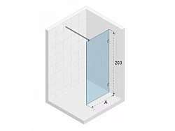 Душевая перегородка Riho SZ Scandic NXT X400 Flat 155см G001123111 профиль хром, стекло прозрачное