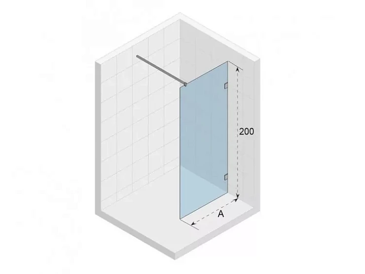Душевая перегородка Riho SZ Scandic NXT X400 160см G001115120 профиль хром, стекло прозрачное