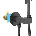 Гигиенический душ Aquatek Оберон AQ1024MB со смесителем, черный матовый