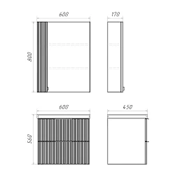 Тумба с раковиной Comforty Лима 60П2 белая матовая (раковина Como 60)