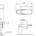 Смеситель для раковины Bravat Gina F165104C-ENG хром