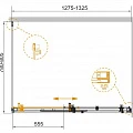 Душевой уголок Cezares Stylus-Soft 130x80см STYLUS-SOFT-AH-1-130/80-C-Cr хром, стекло прозрачное