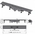 Душевой лоток AlcaPlast Optima APZ12-750 с опорами, хром