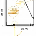 Душевой уголок Cezares Slider 80x99,5см SLIDER-AH-1-100-70/80-C-NERO черный, стекло прозрачное