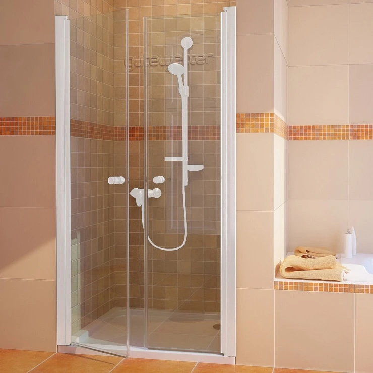 Душевая дверь в нишу GuteWetter LUX DOOR 90см GK-602 профиль хром, стекло бесцветное