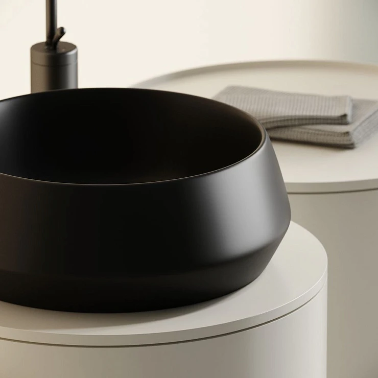 Раковина накладная Ceramica Nova Maya CN12004MB черная матовая