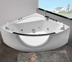 Акриловая ванна Orans 140x140 с гидромассажем BT-62118M белая глянцевая