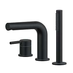 Смеситель на борт ванны Excellent Pi Black AREX.1233BL черный матовый
