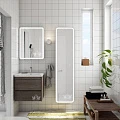 Зеркало-шкаф Art&Max Platino 60 AM-Pla-600-800-1D-L-DS-F с подсветкой, белый
