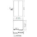 Душевой уголок Wasserkraft Dill 100x80см 61S17 профиль черный матовый, стекло прозрачное