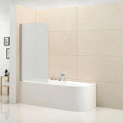 Шторка на ванну Cezares Eco 80x140см ECO-O-V-1-80/140-P-Cr-L профиль хром, стекло рифленое