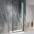 Душевая перегородка Veconi Korato KR-81B 70см KR81B-70-01-C9 профиль черный, стекло прозрачное