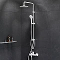 Душевая стойка AM.PM X-Joy F43885A14 со смесителем, белый