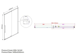 Душевая дверь Vincea VPS-1A140CL хром