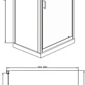 Душевой уголок Bravat Drop 90x90см BS090.2110 профиль хром, стекло прозрачное