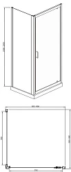 Душевой уголок Bravat Drop 90x90см BS090.2110 профиль хром, стекло прозрачное