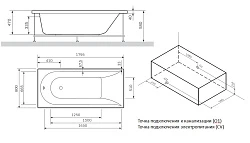 Акриловая ванна AM.PM Inspire 180x80 W5AW-180-080W2D64 белая глянцевая