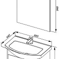 Мебель для ванной Aquanet Грейс 65 дуб сонома/белый 2 ящика